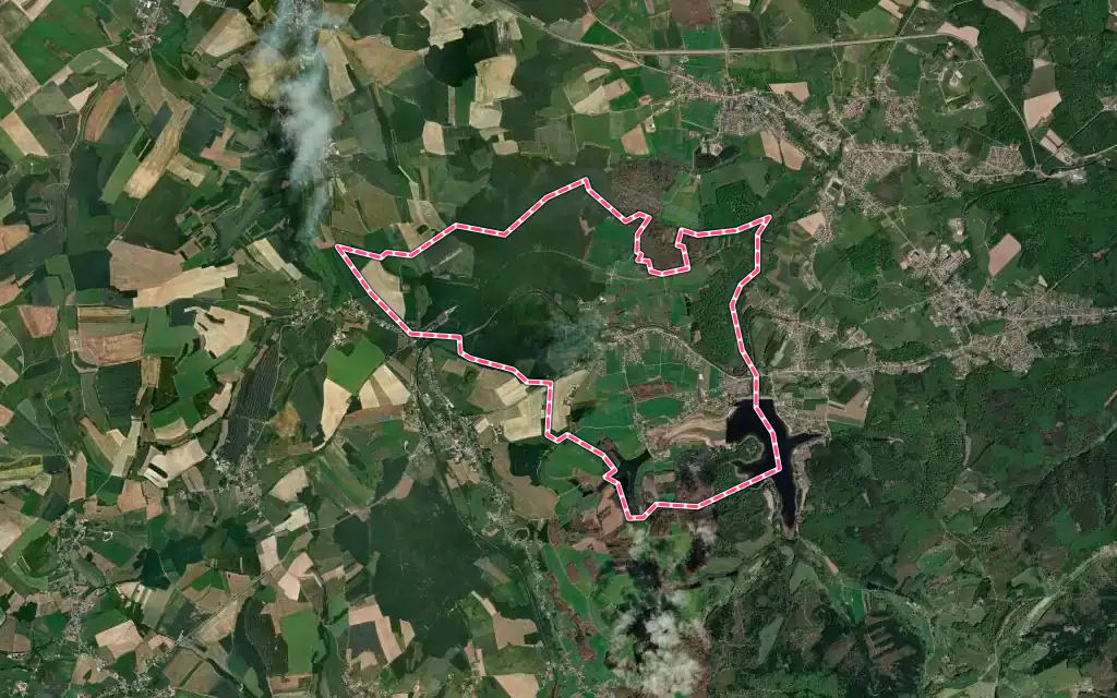 Vue satellite de Chaumousey avec ses contours administratifs