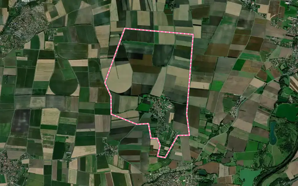 Vue satellite de Chavaroux avec ses contours administratifs