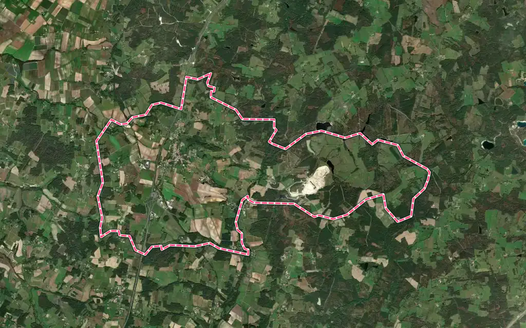 Vue satellite de Chevanceaux avec ses contours administratifs