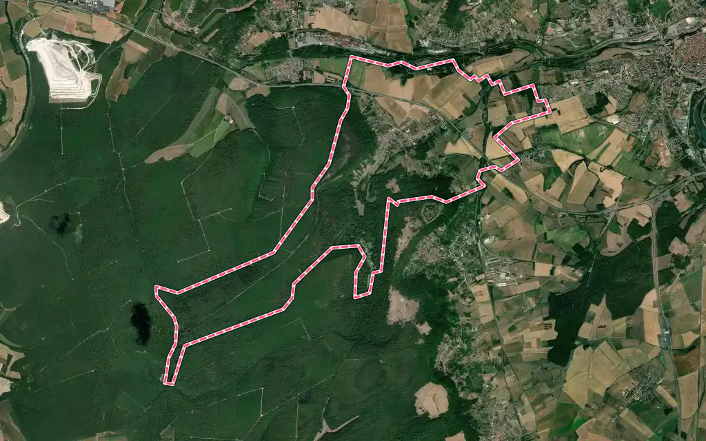 Vue satellite de Choloy-Ménillot avec ses contours administratifs