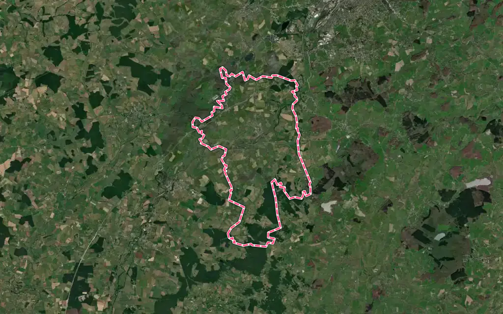 Vue satellite de Ciry-le-Noble avec ses contours administratifs