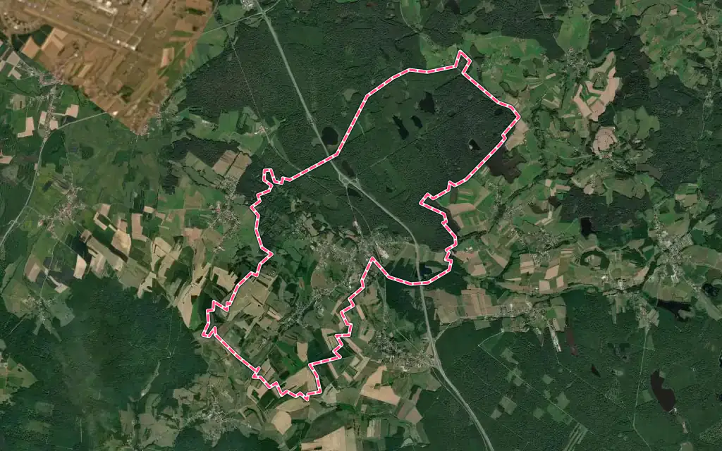 Vue satellite de Citers avec ses contours administratifs