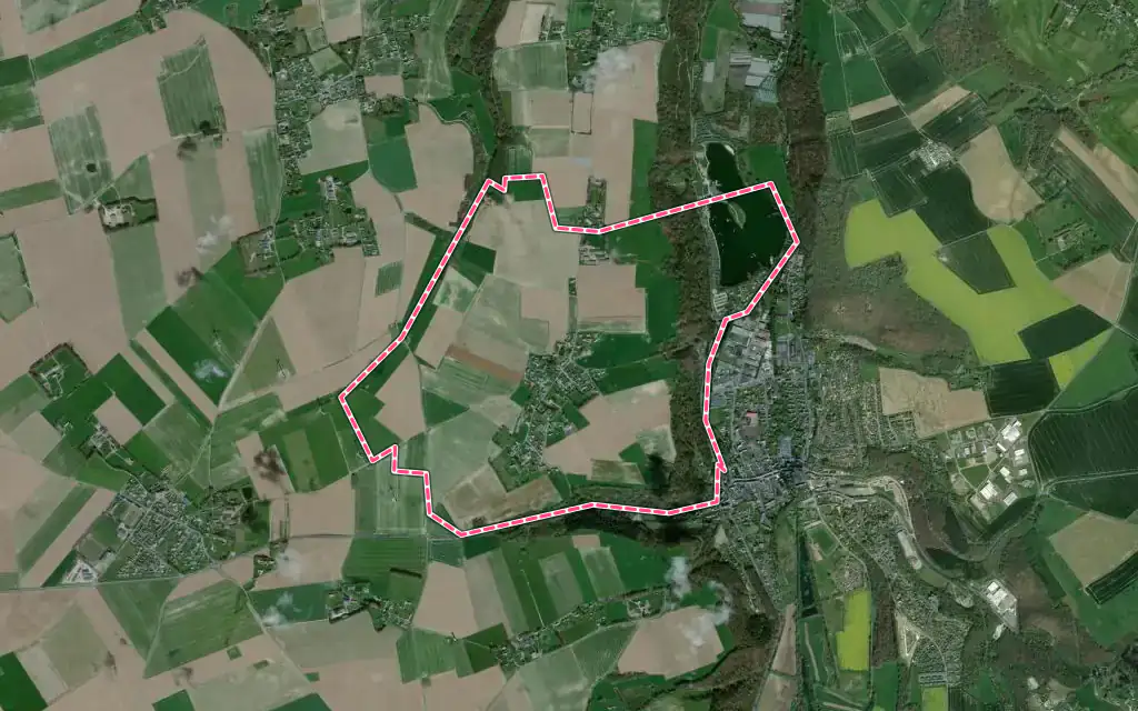 Vue satellite de Clasville avec ses contours administratifs