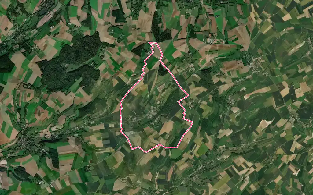 Vue satellite de Clenleu avec ses contours administratifs