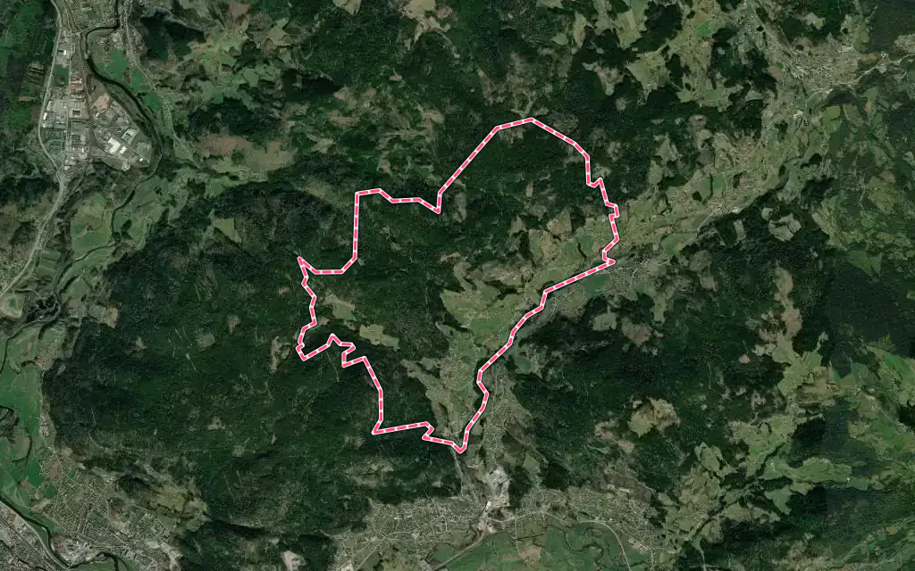 Vue satellite de Cleurie avec ses contours administratifs