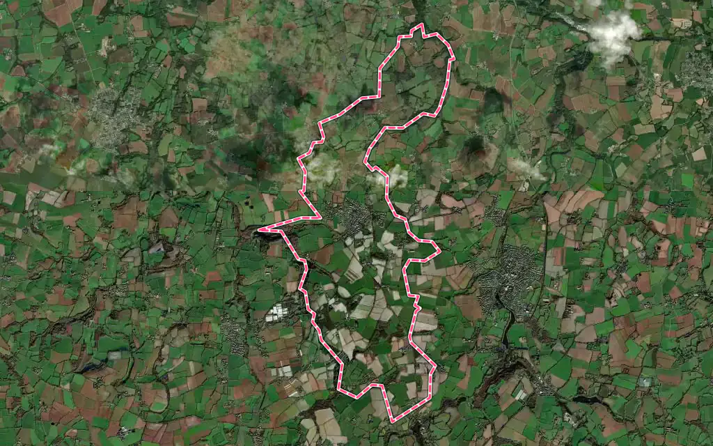 Vue satellite de Coat-Méal avec ses contours administratifs