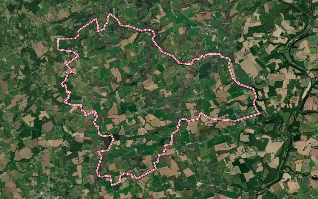 Vue satellite de Collorec avec ses contours administratifs