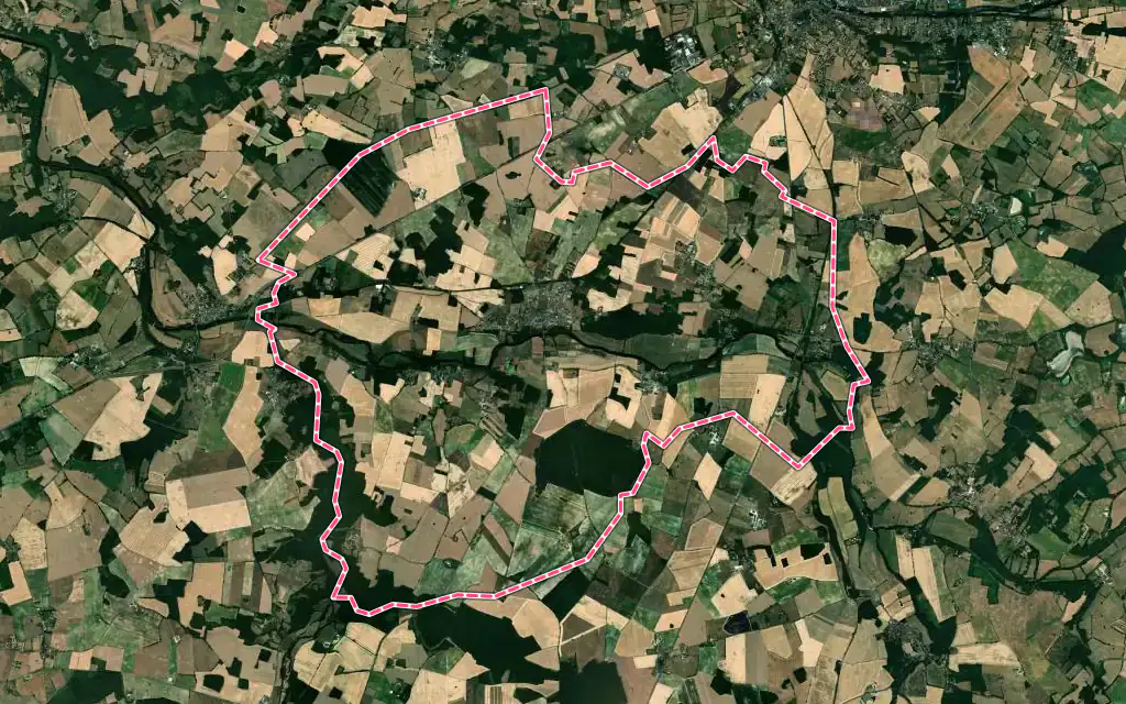 Vue satellite de Concremiers avec ses contours administratifs