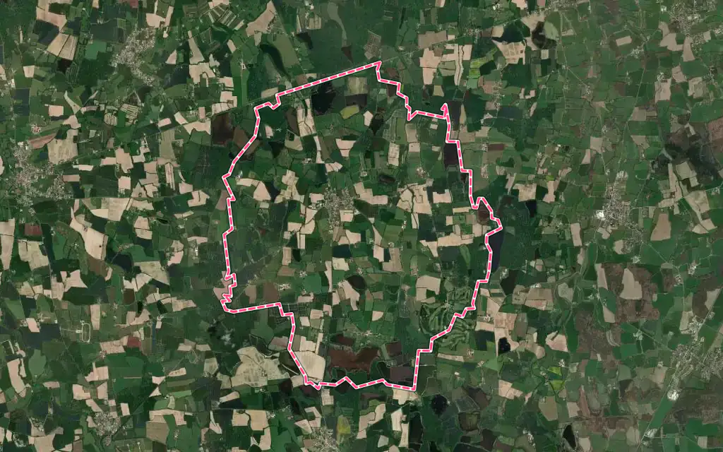 Vue satellite de Condeissiat avec ses contours administratifs