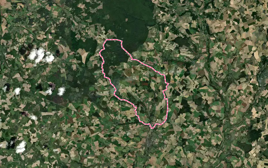 Vue satellite de Conflans-sur-Anille avec ses contours administratifs