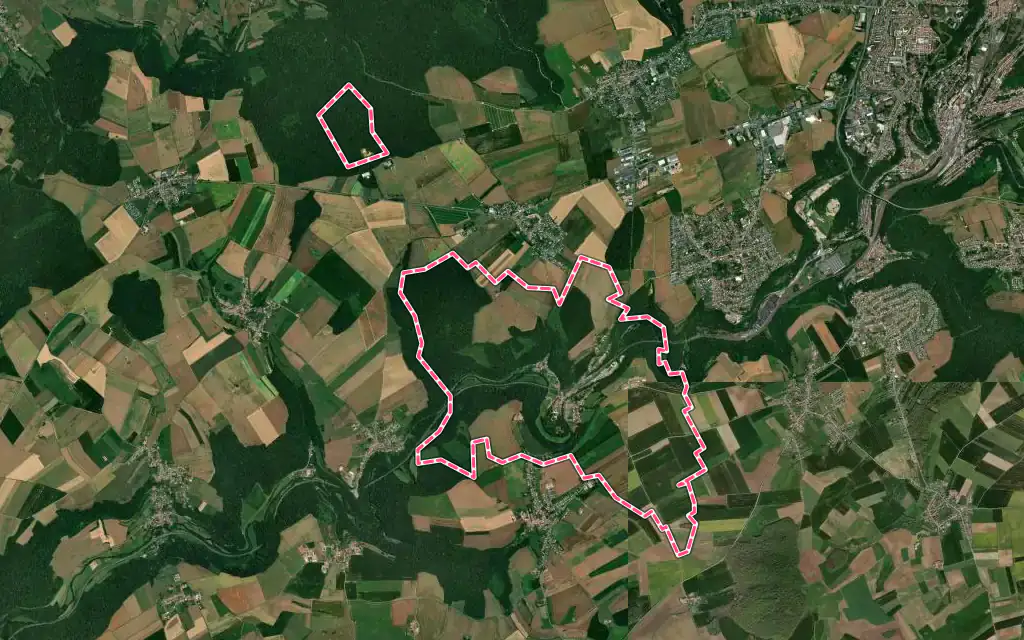 Vue satellite de Cons-la-Grandville avec ses contours administratifs