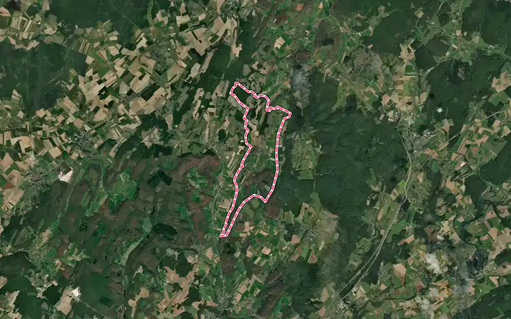 Vue satellite de Cordonnet avec ses contours administratifs