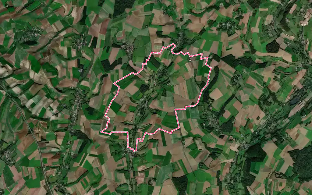 Vue satellite de Cormont avec ses contours administratifs
