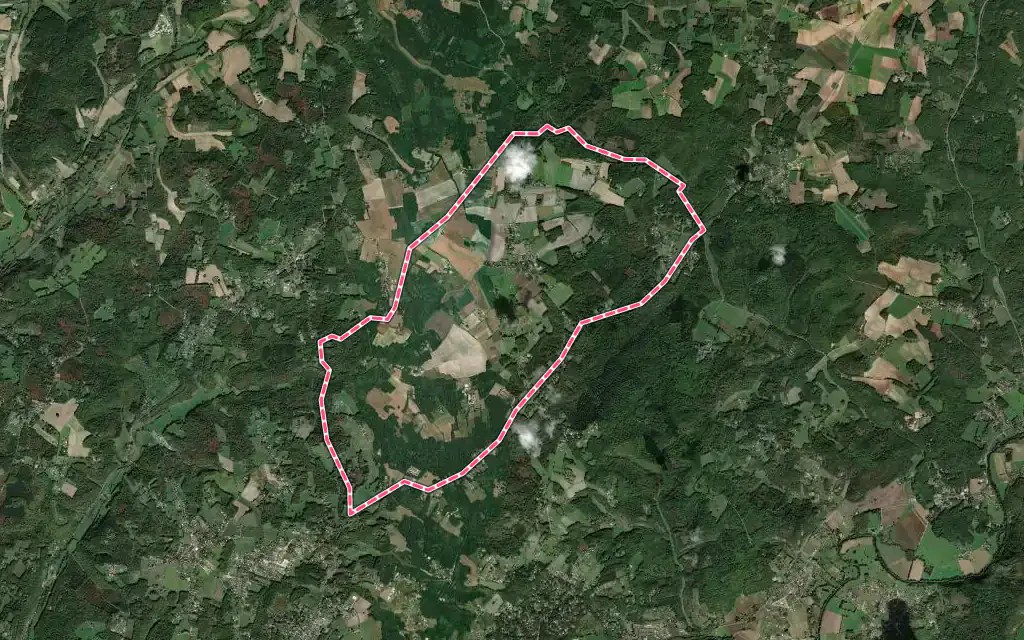 Vue satellite de Cornille avec ses contours administratifs