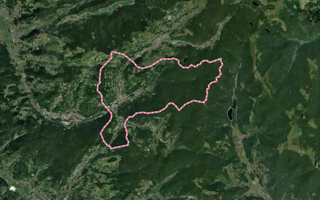 Vue satellite de Cornimont avec ses contours administratifs