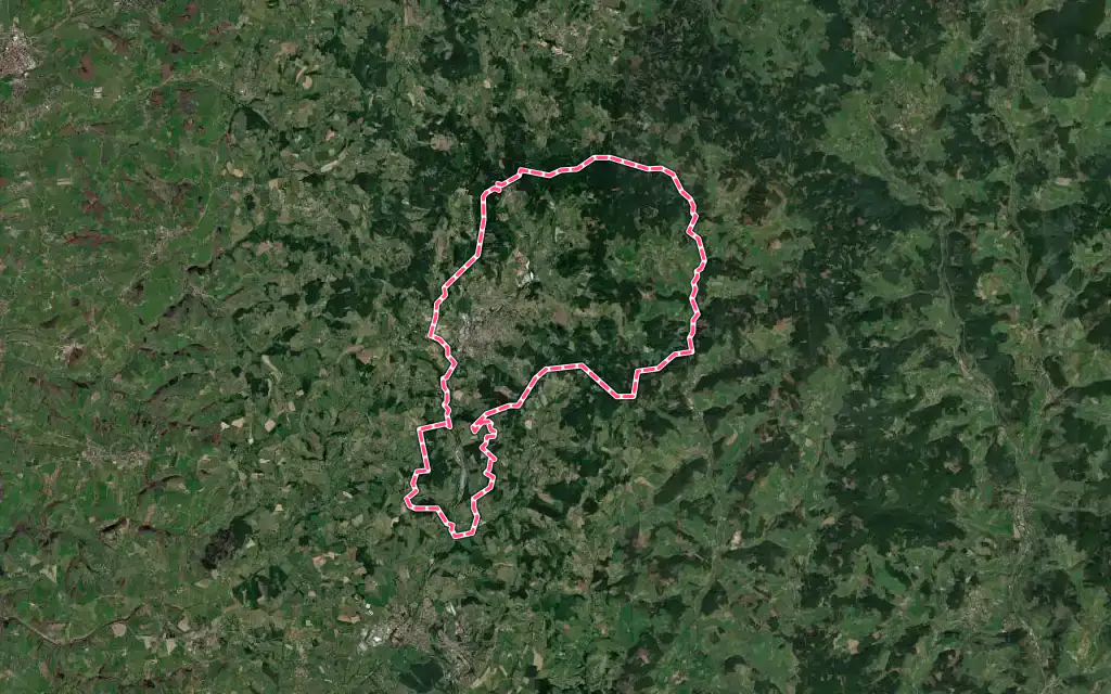Vue satellite de Cours avec ses contours administratifs