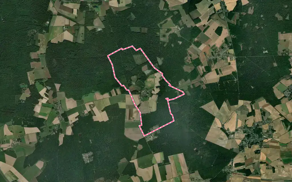 Vue satellite de Coutençon avec ses contours administratifs