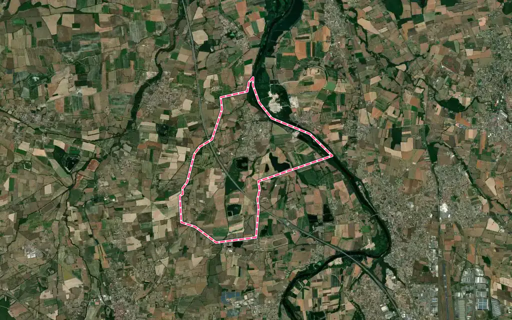 Vue satellite de Craintilleux avec ses contours administratifs