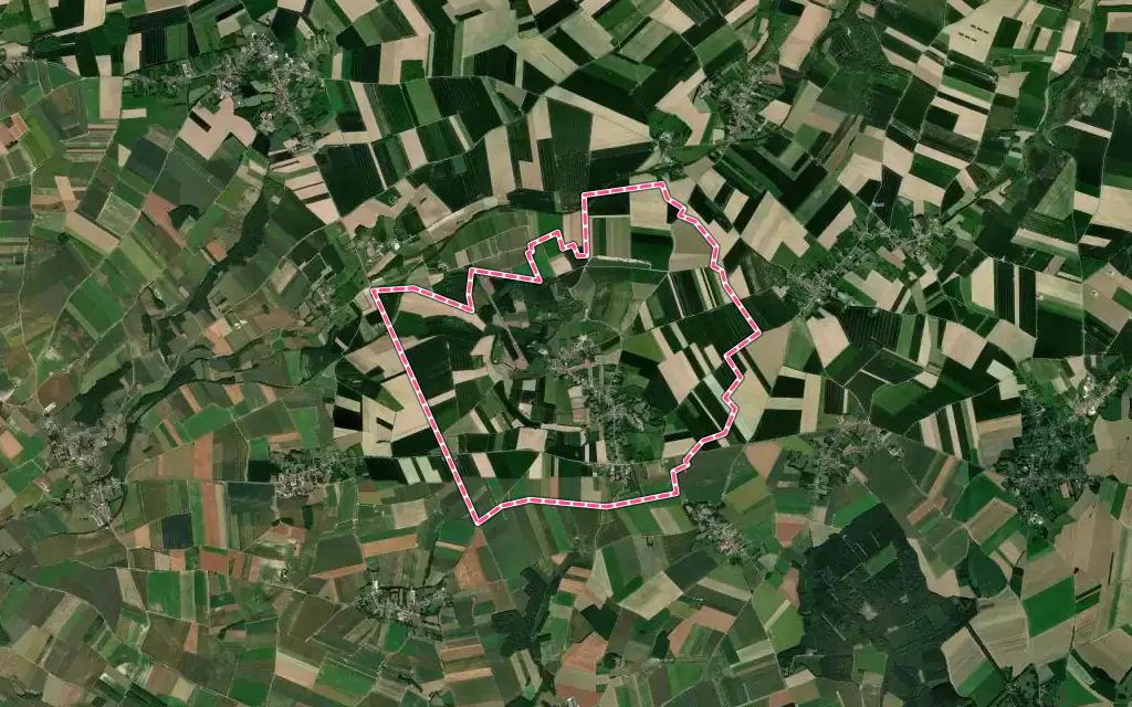 Vue satellite de Cramont avec ses contours administratifs