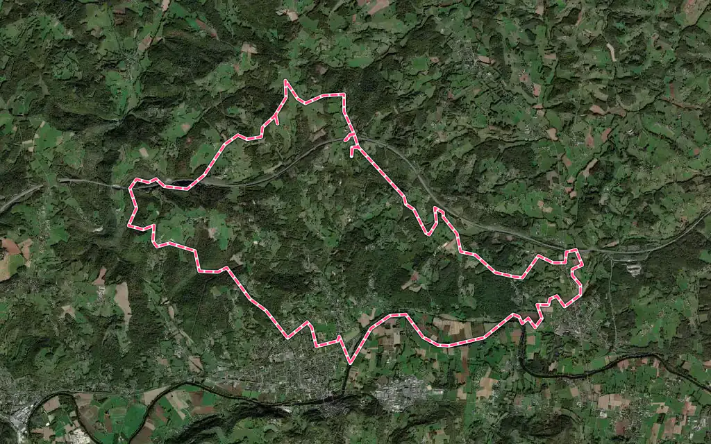 Vue satellite de Cublac avec ses contours administratifs