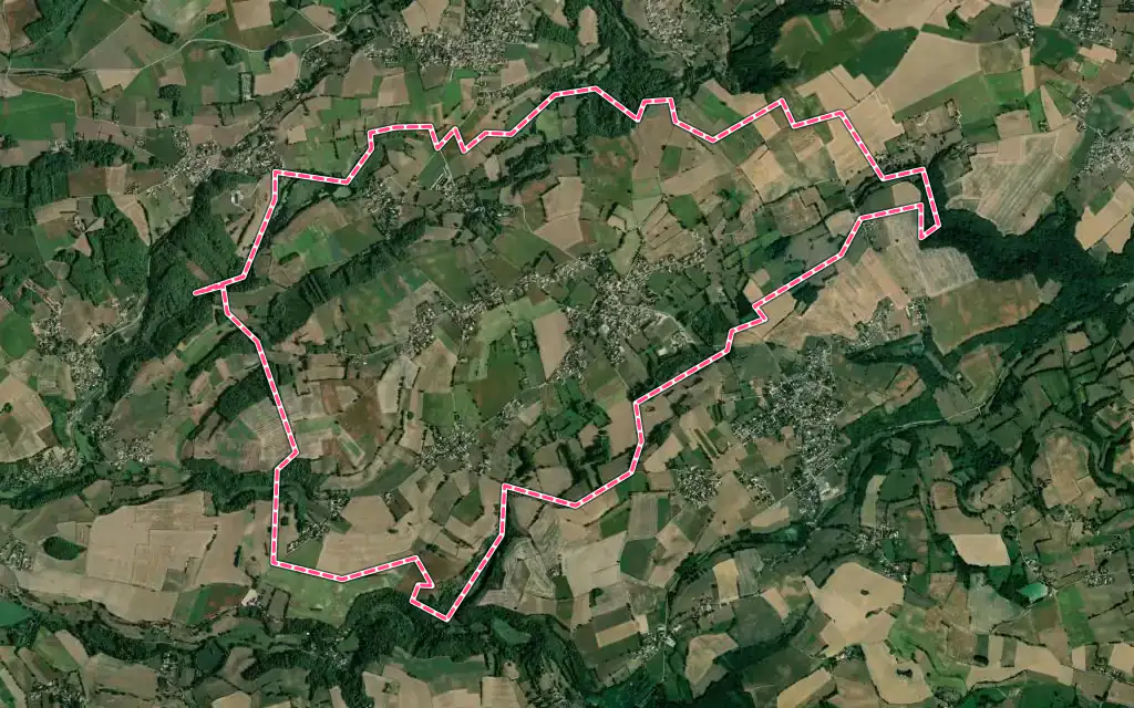Vue satellite de Culin avec ses contours administratifs