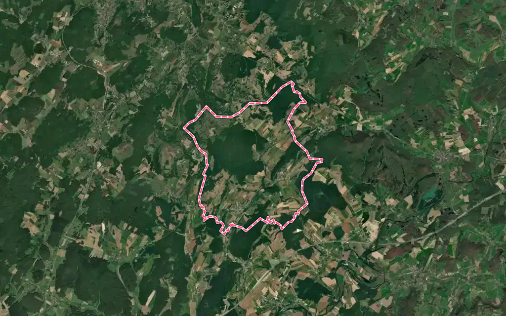 Vue satellite de Dampierre-sur-Linotte avec ses contours administratifs