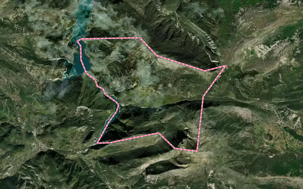 Vue satellite de Demandolx avec ses contours administratifs