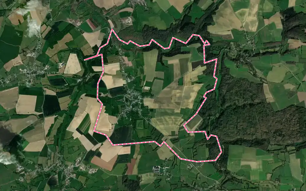 Vue satellite de Dimechaux avec ses contours administratifs
