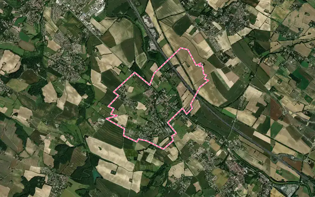 Vue satellite de Donneville avec ses contours administratifs