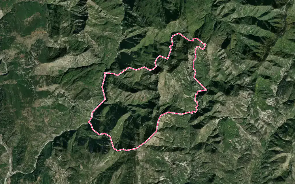 Vue satellite de Duranus avec ses contours administratifs