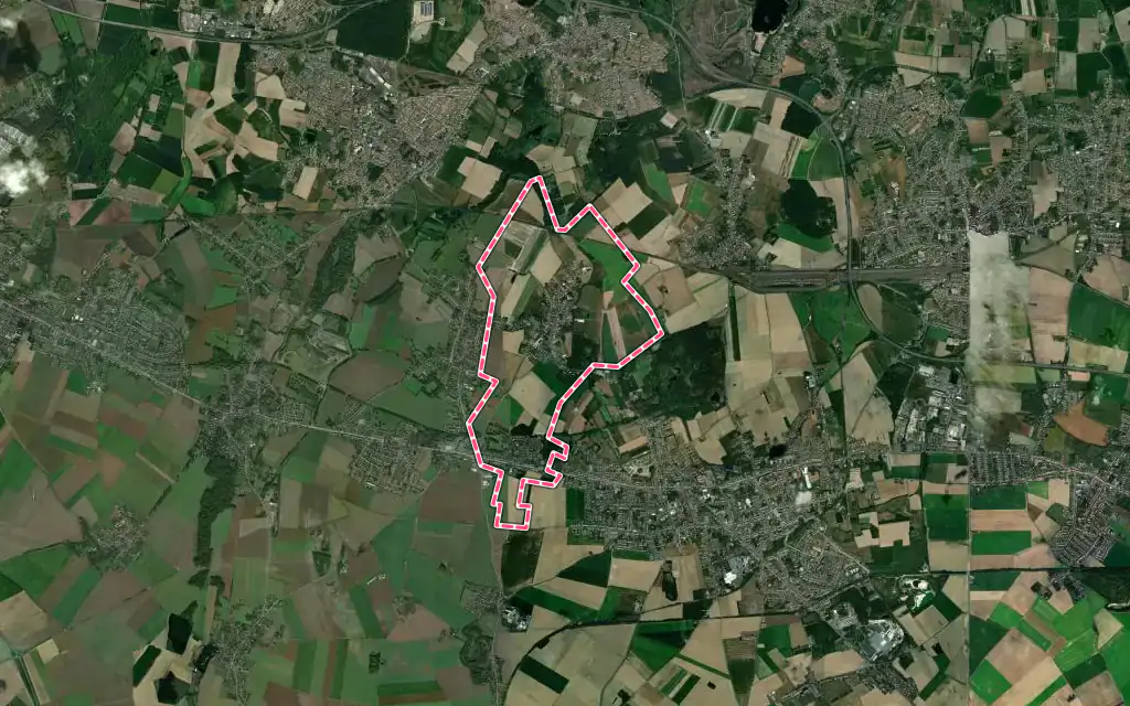 Vue satellite de Écaillon avec ses contours administratifs