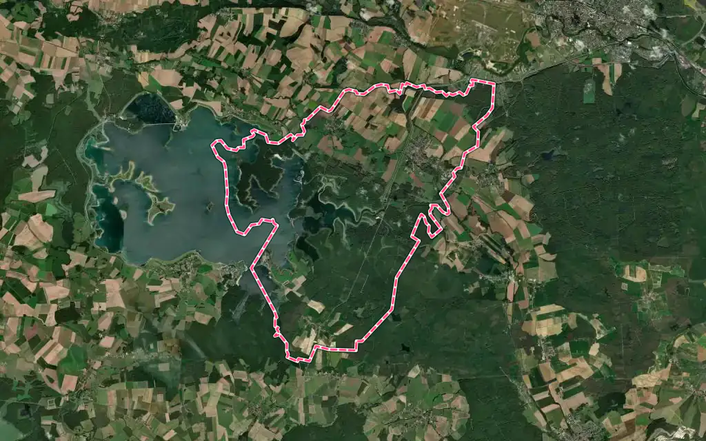 Vue satellite de Éclaron-Braucourt-Sainte-Livière avec ses contours administratifs