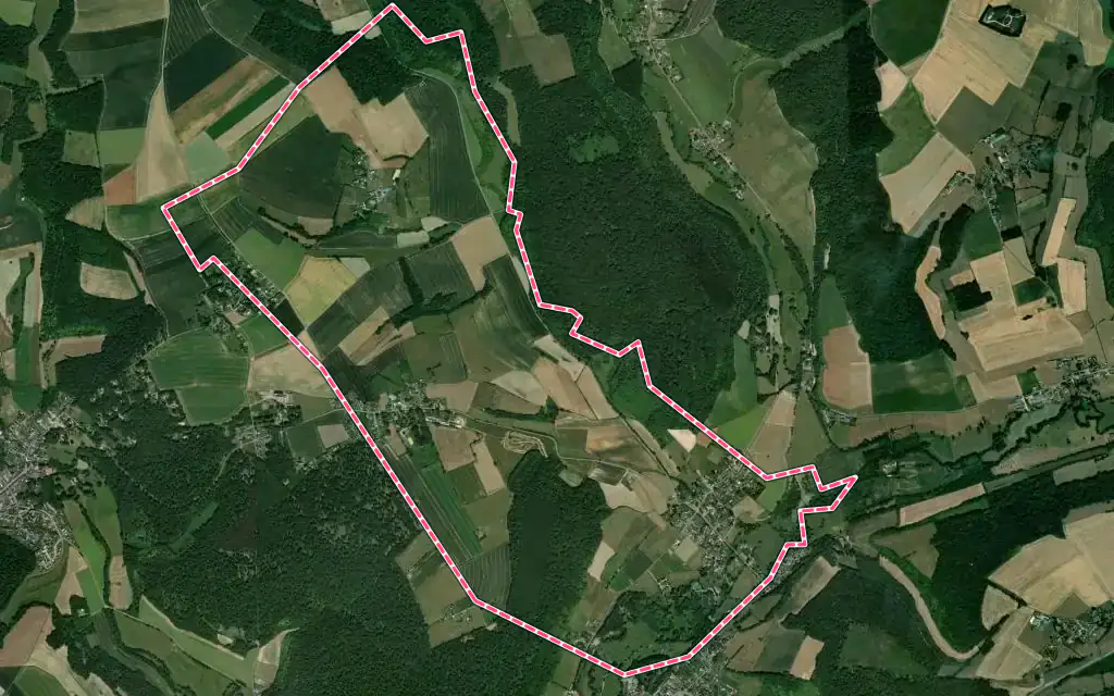 Vue satellite de Elbeuf-sur-Andelle avec ses contours administratifs