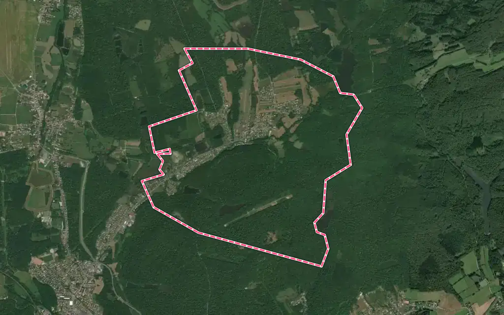 Vue satellite de Éloie avec ses contours administratifs