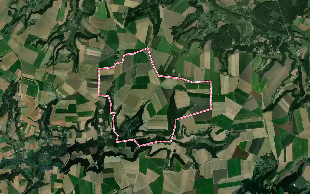 Vue satellite de Épagny avec ses contours administratifs