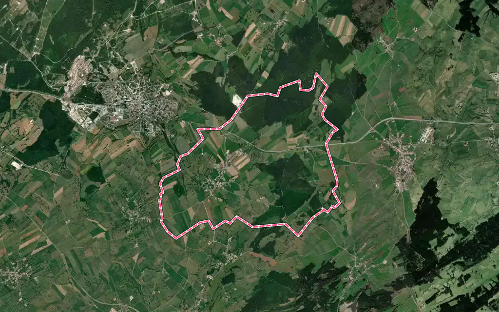 Vue satellite de Épenoy avec ses contours administratifs