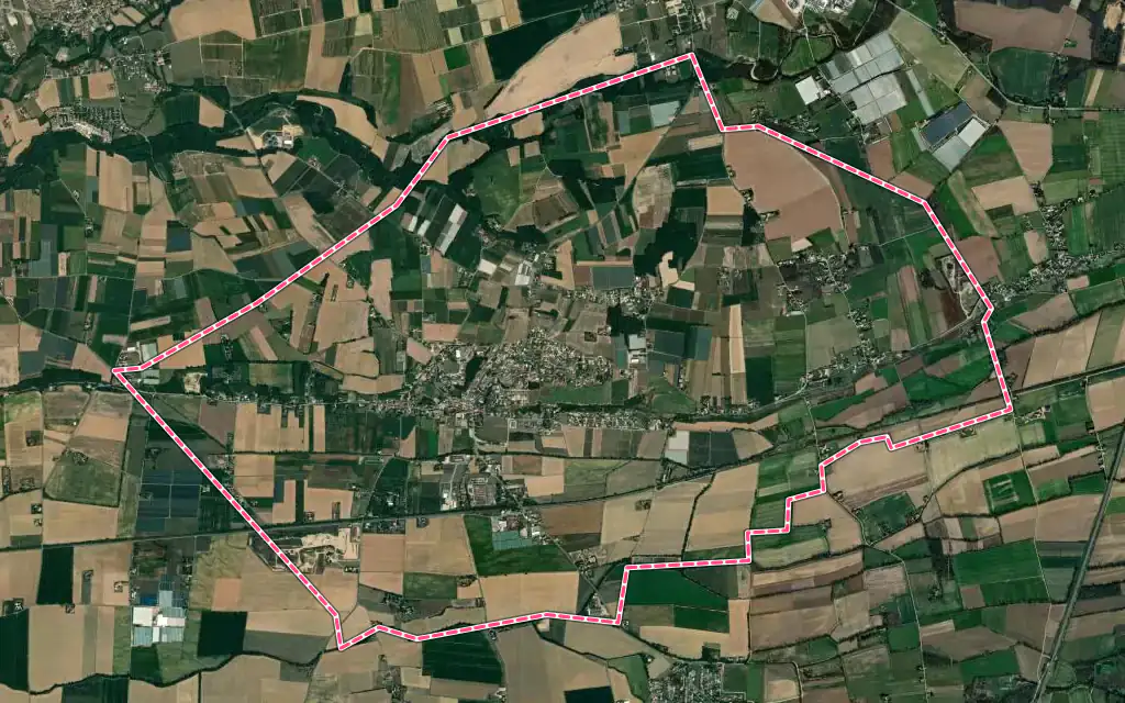Vue satellite de Épinouze avec ses contours administratifs