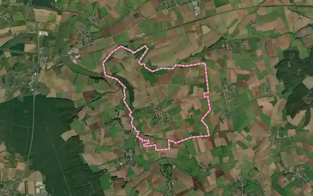 Vue satellite de Éply avec ses contours administratifs