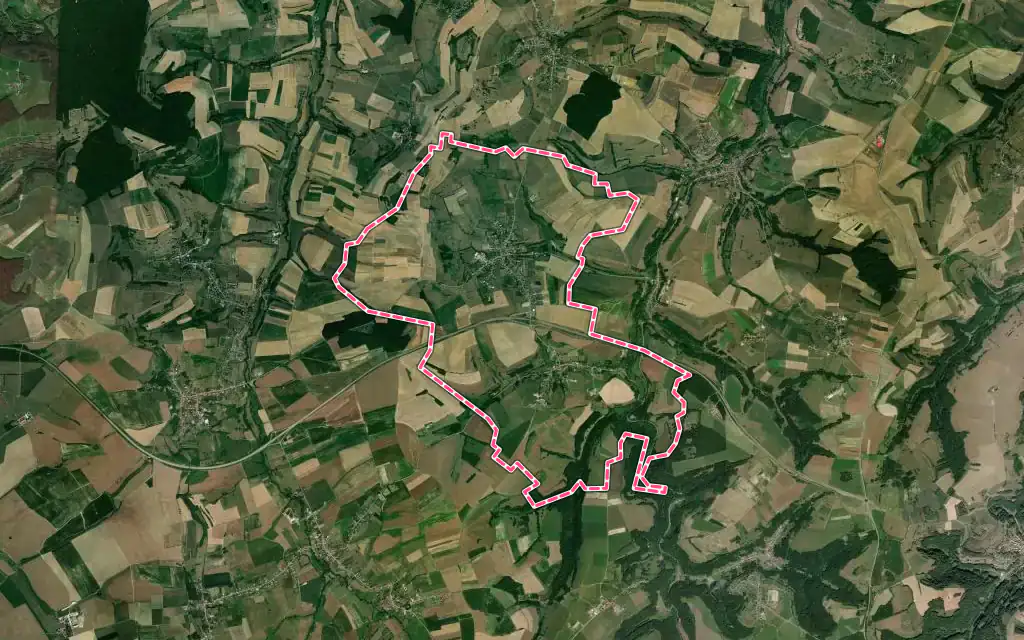 Vue satellite de Epping avec ses contours administratifs