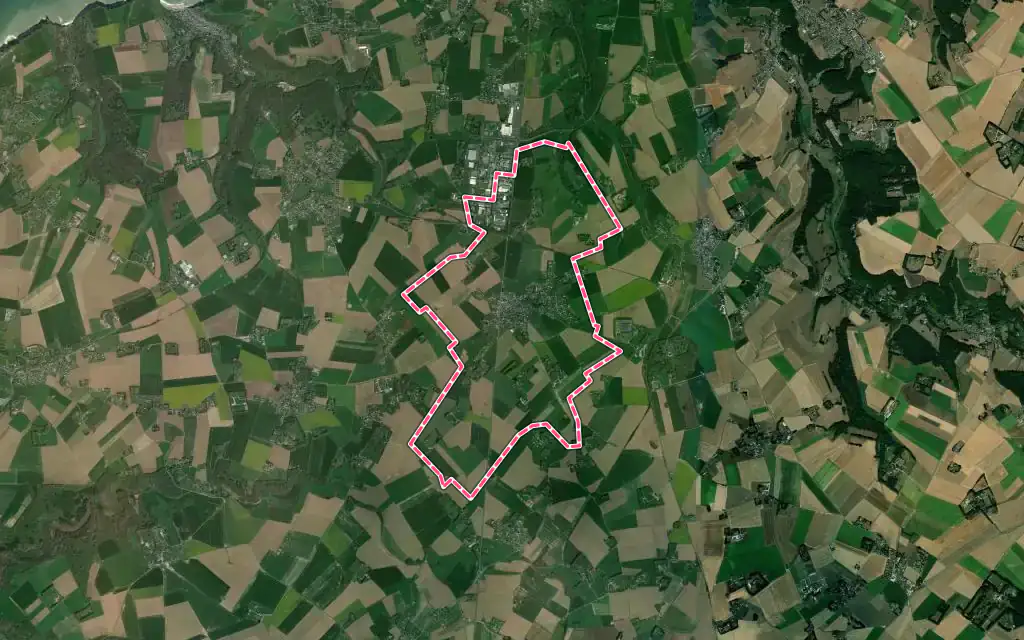 Vue satellite de Épreville avec ses contours administratifs