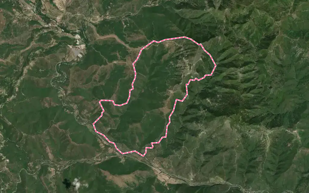 Vue satellite de Erbajolo avec ses contours administratifs