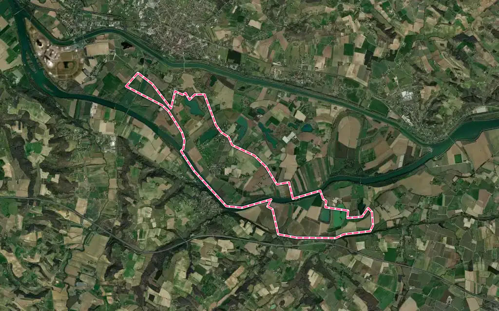 Vue satellite de Espalais avec ses contours administratifs