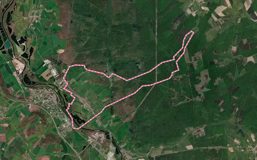 Vue satellite de Essegney avec ses contours administratifs