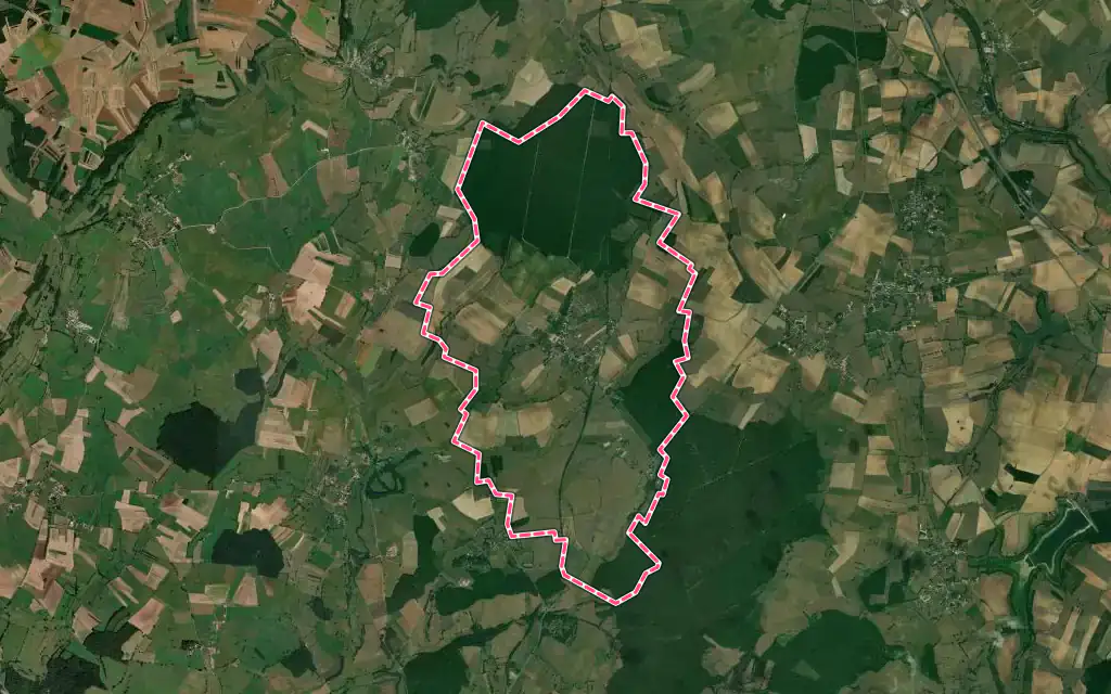 Vue satellite de Essey avec ses contours administratifs