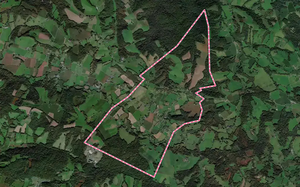 Vue satellite de Estialescq avec ses contours administratifs