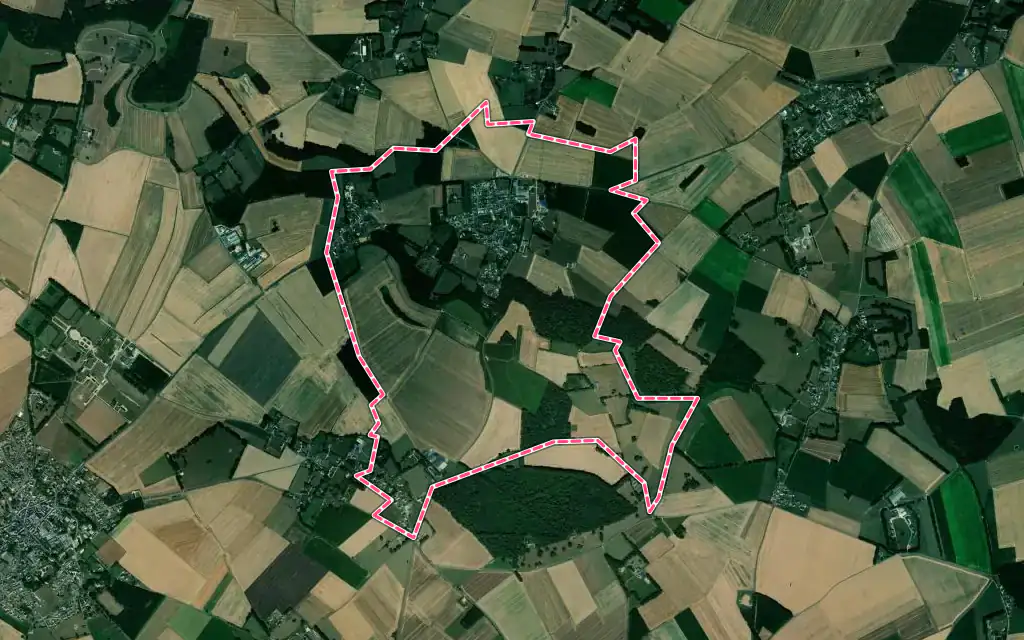 Vue satellite de Étalleville avec ses contours administratifs