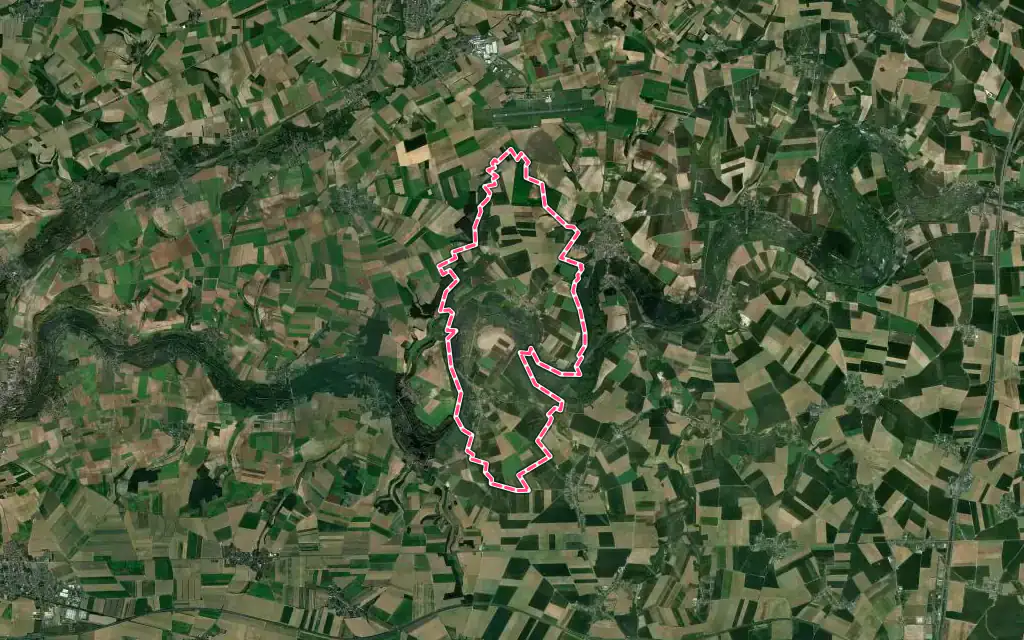 Vue satellite de Étinehem-Méricourt avec ses contours administratifs