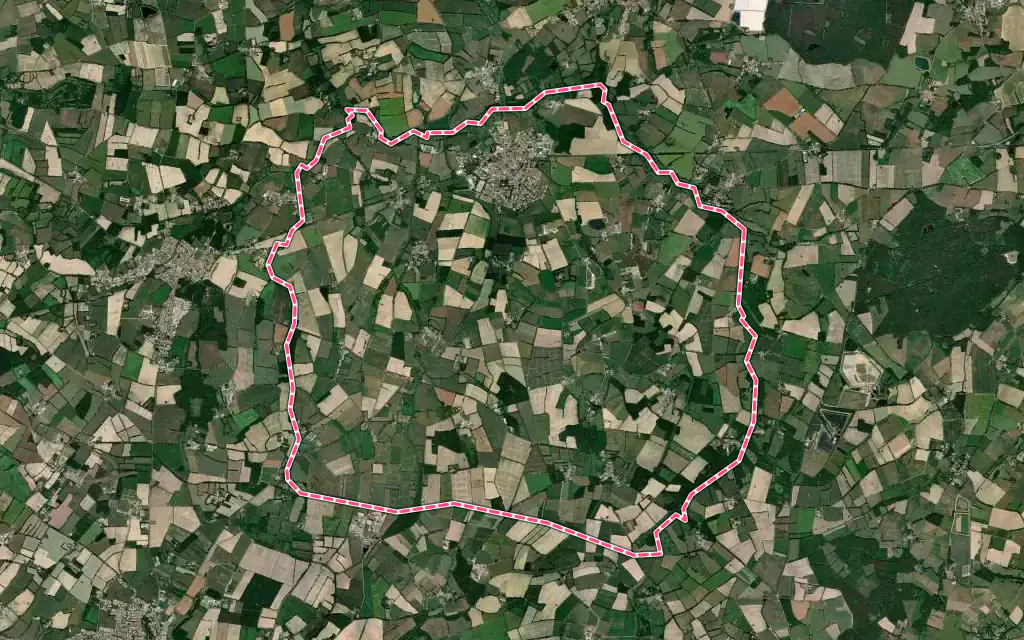 Vue satellite de Falleron avec ses contours administratifs