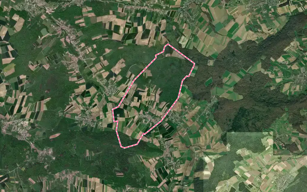 Vue satellite de Fislis avec ses contours administratifs