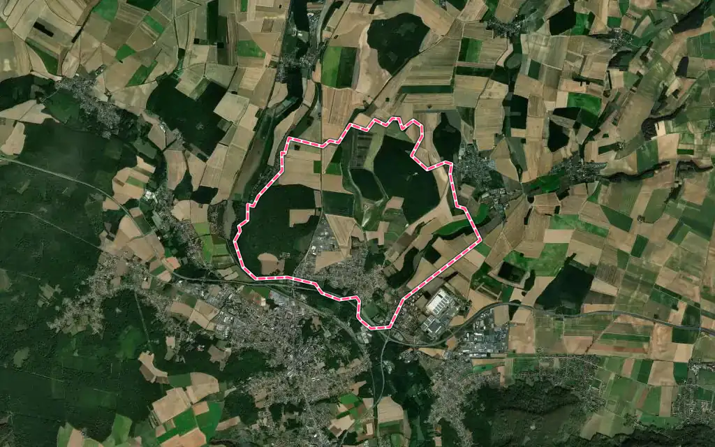 Vue satellite de Fitz-James avec ses contours administratifs